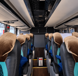 Interior del autobús El Cisne